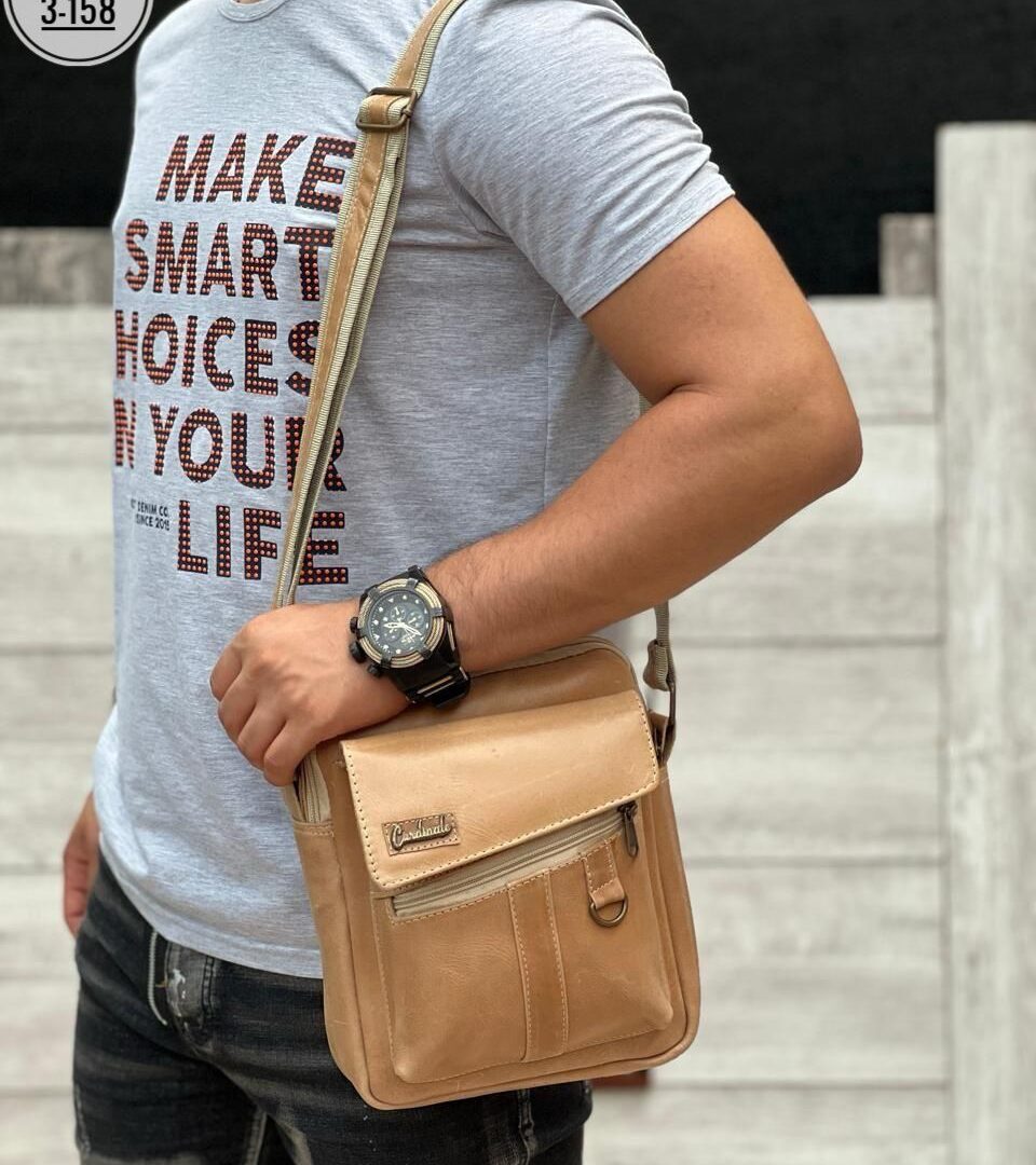 BOLSO 💯CUERO  DE ALTA CALIDAD CABALLERO