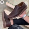 ZAPATO CASUAL CUERO GRASO PLANTIILLAS CONFORT SUELA TR - cafe