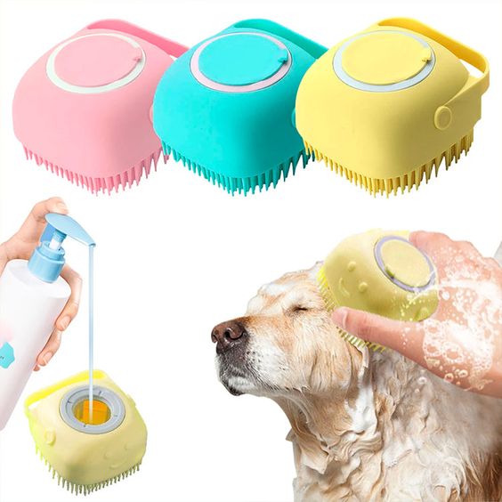 Cepillo dispensador de jabon mascotas