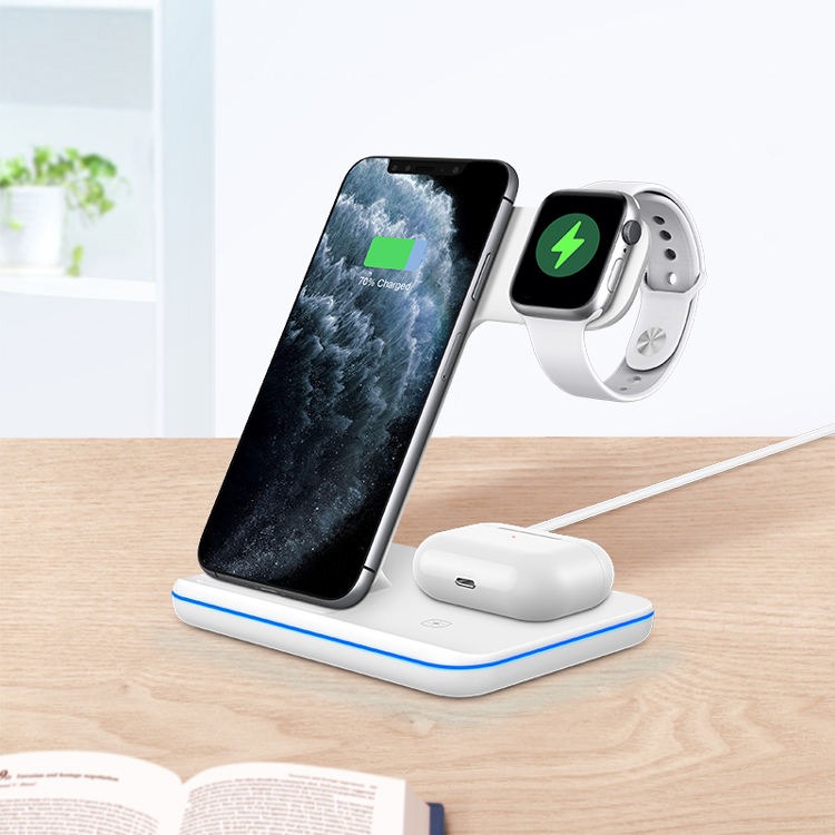 Base De Carga Inalámbrica 3 en 1