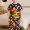 PIJAMAS PARA NIÑOS - negro naraja