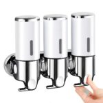 Dispensador Triple de Pared para Jabón, Shampoo y Gel – Diseño Elegante y Funcional