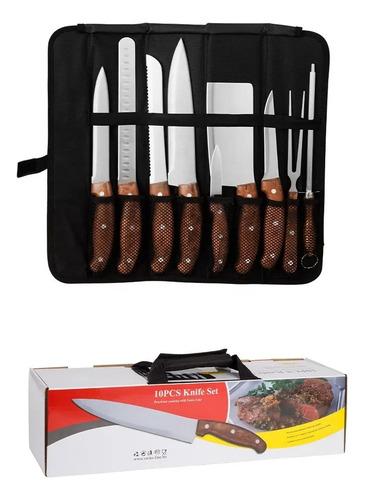 Set de Cuchillos para Asados y Barril – 9 Piezas de Poder en tu Cocina