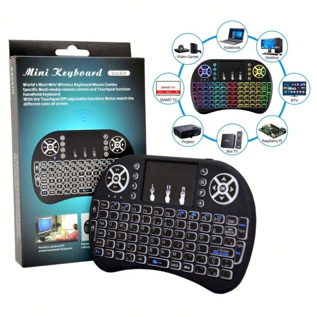 Mini Teclado Inalámbrico Retroiluminado con Touchpad