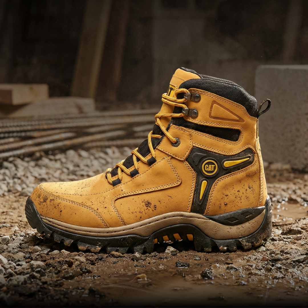 Bota de Cuero de Seguridad CAT para Hombre